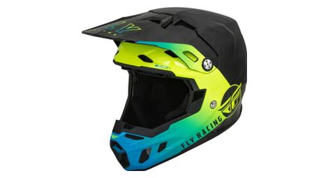 Casque integral fly racing fly formula cc centrum noir bleu jaune fluo