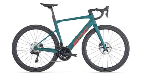 Vélo de Route Electrique BMC Roadmachine 01 AMP One Shimano Ultegra Di2 360 Wh Vert Rouge 2024