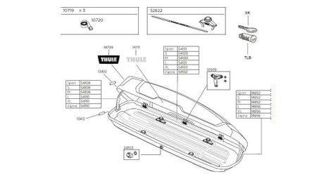Thule 10939 crochet fermeture force xt - thule