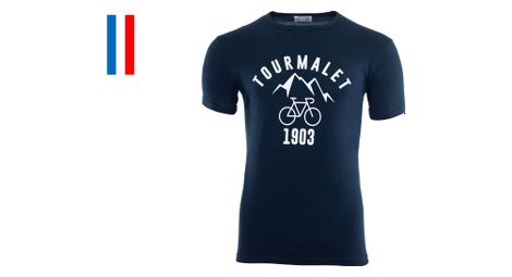 T shirt manches courtes lebram tourmalet collab bleu fonce