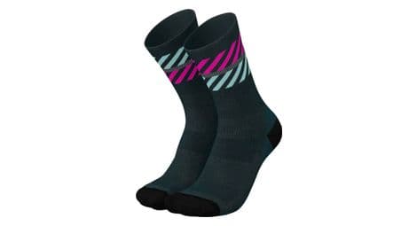 Calcetines incylence merino light azul oscuro/rosa