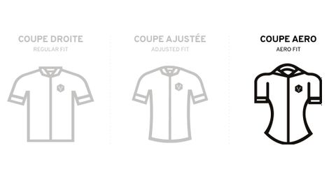 Maillot manches courtes lebram aspin bleu azur coupe ajustee