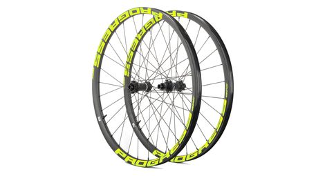 Paire de roues progress gpx nexo 29 jaune | boost 15x110/12x148 mm | 6 trous