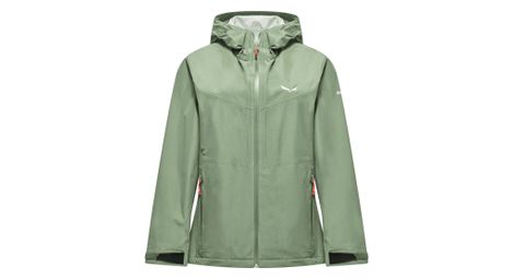 Giacca impermeabile Salewa Puez 2.5L Powertex verde da donna