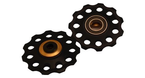 Ice galets de dérailleur noir  x 2 9/10v