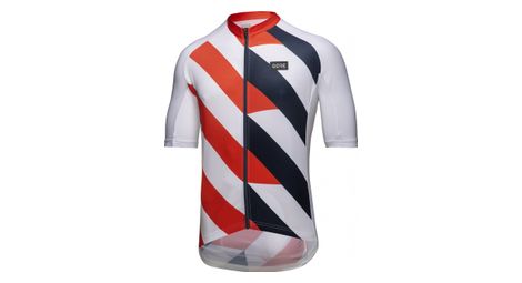 Maillot gore wear signal blanc orange