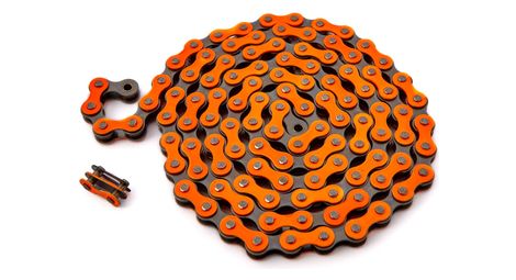 Bmx chaine orange 1 2 x1 8 acier khebikes