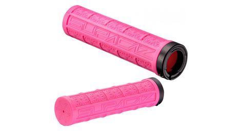 Paire de grips supacaz grizips rose fluo