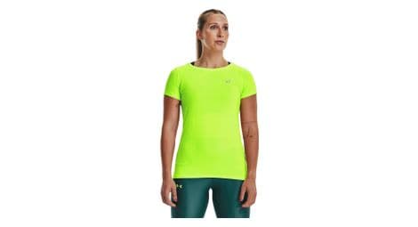 Maillot manches courtes femme under armour heatgear armour jaune