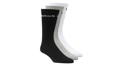 Pack 3 paires de chaussettes blanc noir gris homme femme reebok