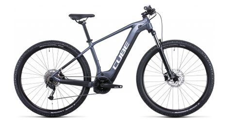 Vtt électrique semi-rigide cube reaction hybrid performance 500 shimano alivio 9v 500 wh 29 gris metallic 2022