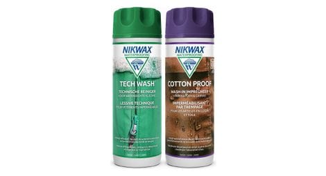 Lessive tech wash 300ml et imperméabilisant coton cotton proof 300ml