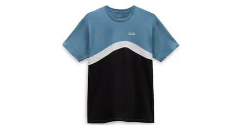 T-shirt manches courtes vans sidestripe block noir / bleu