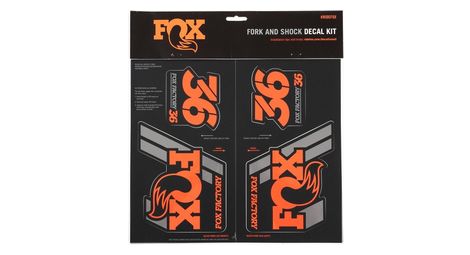 Kit stickers fox racing shox heritage orange