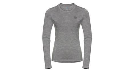 Tee shirt manches longues odlo merino 200 gris femme