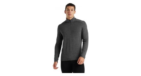Maillot manches longues icebreaker mérinos 260 tech half zip gris