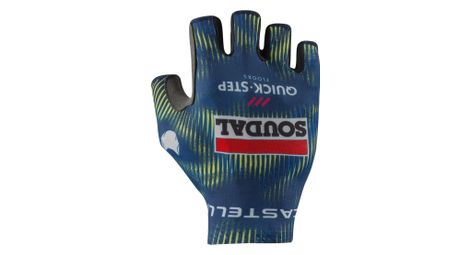 Gants Courts Castelli Competizione Soudal Quickstep Bleu