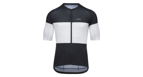 Maillot manches courtes gore wear spirit stripes noir/blanc