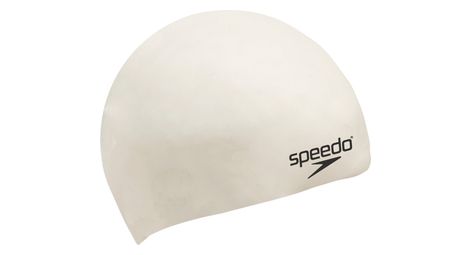 Speedo bonnet de bain flat silicone blanc