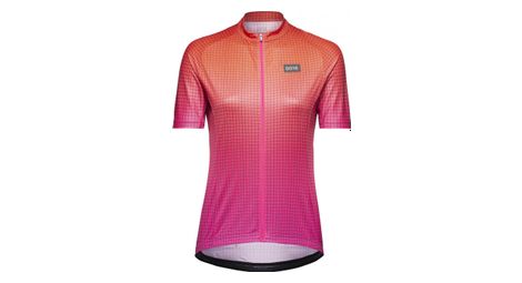 Gore wear grid fade damen kurzarmtrikot rosa orange