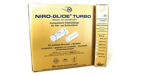 Boîte de 50 câbles frein en acier inoxidable fasi niro glide turbo mtb 2050 mmx1.5 mm