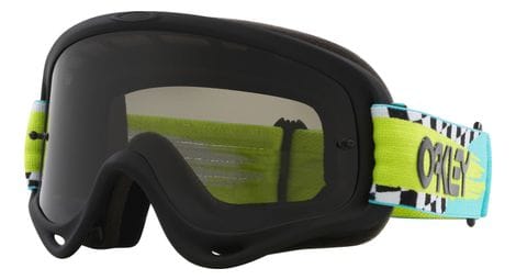 Masque oakley o-frame mx teal checks / verres dark grey / ref: oo7029-83