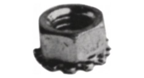 Lot de 10 ecrous zingue avec rondelle crantee integree schwarz m 5