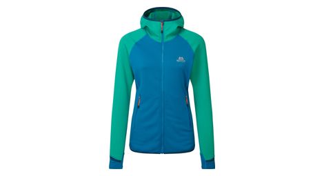 Polaire femme mountain equipment eclipse hooded bleu vert