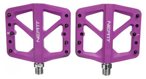 Par de pedales planos neatt composite de 5 pines morados