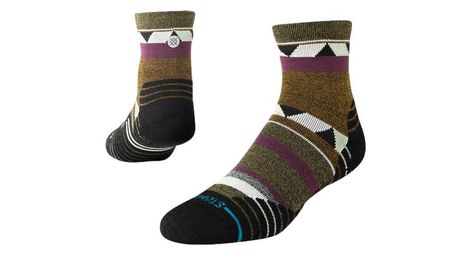 Stance performance climber mid wool quarter brown socks