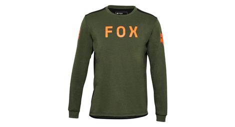 Camiseta de manga larga fox ranger aviation para niños, verde