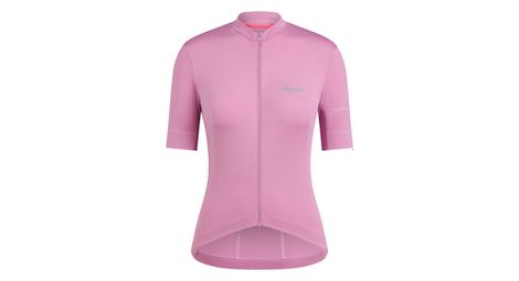 Maillot manches courtes rapha brevet element rose femme