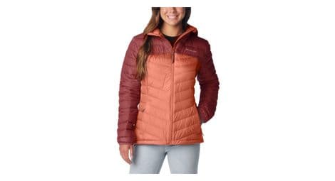 Chaqueta de plumón con capucha columbia westridge para mujer rojo/naranja