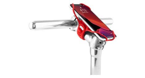 Bike tie pro 3 red : support pour téléphone (écran 5.8 à 7.2 pouces) - fixation guidon ou tige de vélo - rouge