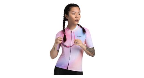 Maillot vélo manches courtes femme Cyclisme M2 Aura Rose Bonbon