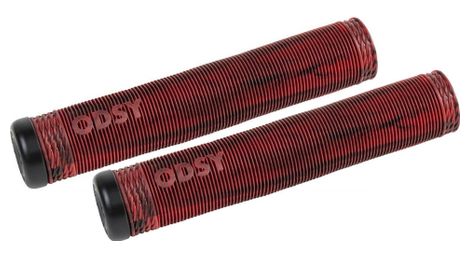 Paire de grips odyssey broc raiford rouge marbre / noir