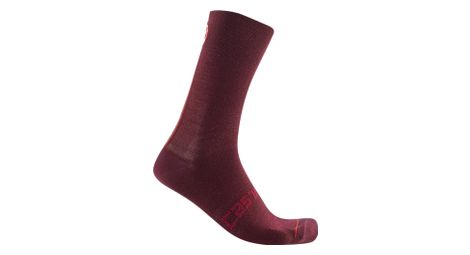 Par de calcetines castelli racing stripe 18 rojo