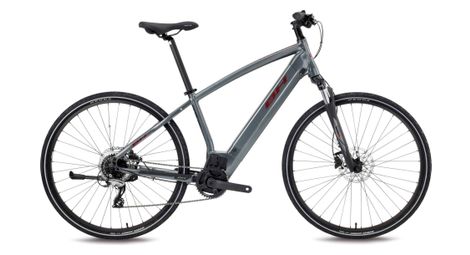 Bh atom cross bicicleta eléctrica híbrida shimano acera 8s 500 wh 700 mm gris plata 2022