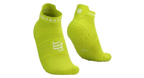 Chaussettes compressport pro racing socks v4.0 run low sheen green 