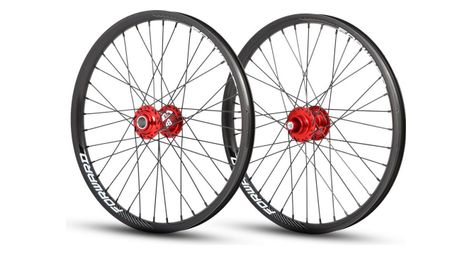 Paire de roues alu pro 20 forward joyride / pride control v1 20/10mm rouge