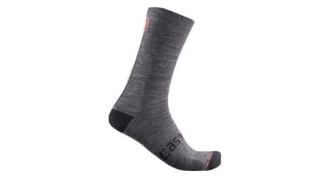 Paar castelli racing stripe 18 sokken grijs