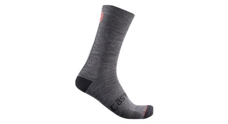 Paire de chaussettes castelli racing stripe 18 gris