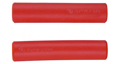 Paire de grips syncros silicone rouge spicy