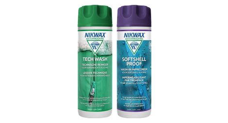 Lessive Tech Wash 300 ml et imperméabilisant Softshell Proof 300 ml