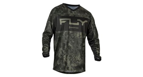 Maillot vtt manches longues fly racing f-16 vert
