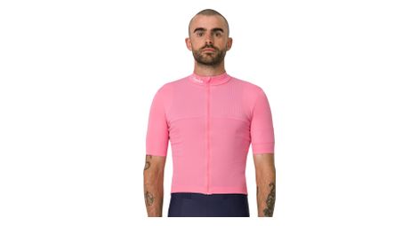 Maillot manches courtes rapha brevet element rose homme