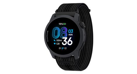 coros pace 4 gps watch black nylon