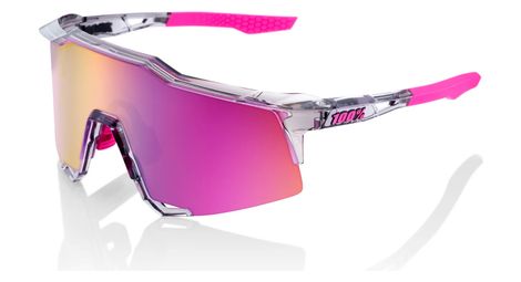Paire de Lunettes 100% Speedcraft Tokyo Night Transparent / Violet Multilayer Mirror
