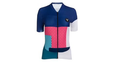Maillot manches courtes femme lebram portet bleu marine coupe ajustee