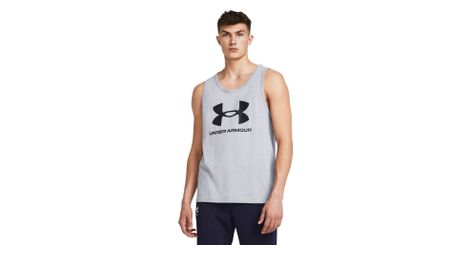 Débardeur under armour sportstyle logo gris homme